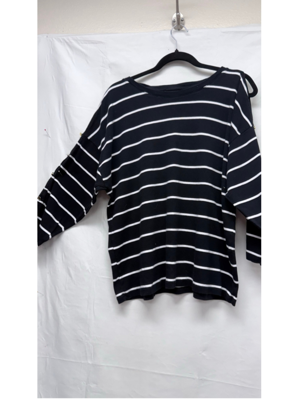 Women's Princess Cruises Striped Long Sleeve Tee Black White Size XXL